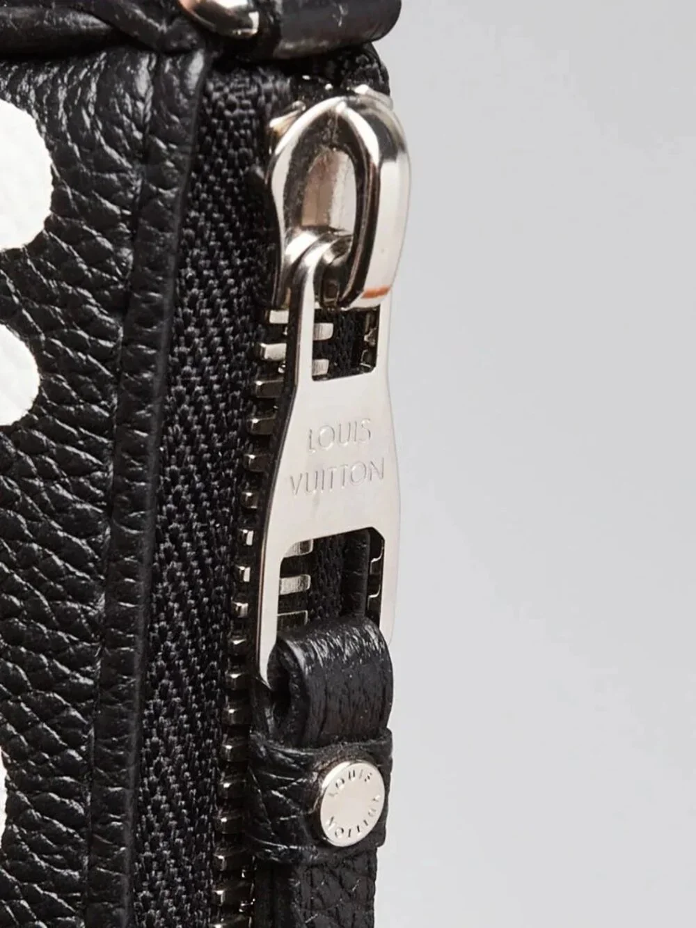 Louis Vuitton x YK Black/White Leather Easy Pouch on Strap Bag